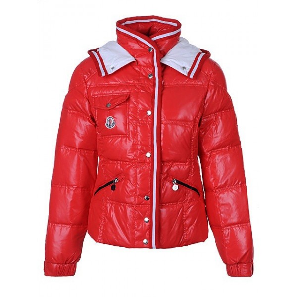 Moncler Casual Collare rosso Mock E Cap Donna Giacche uscita